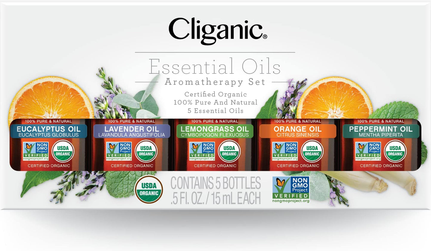 Cliganic: 100% Pure Eucalyptus Essential Oil - USDA Certified Organic, Non-GMO Verified