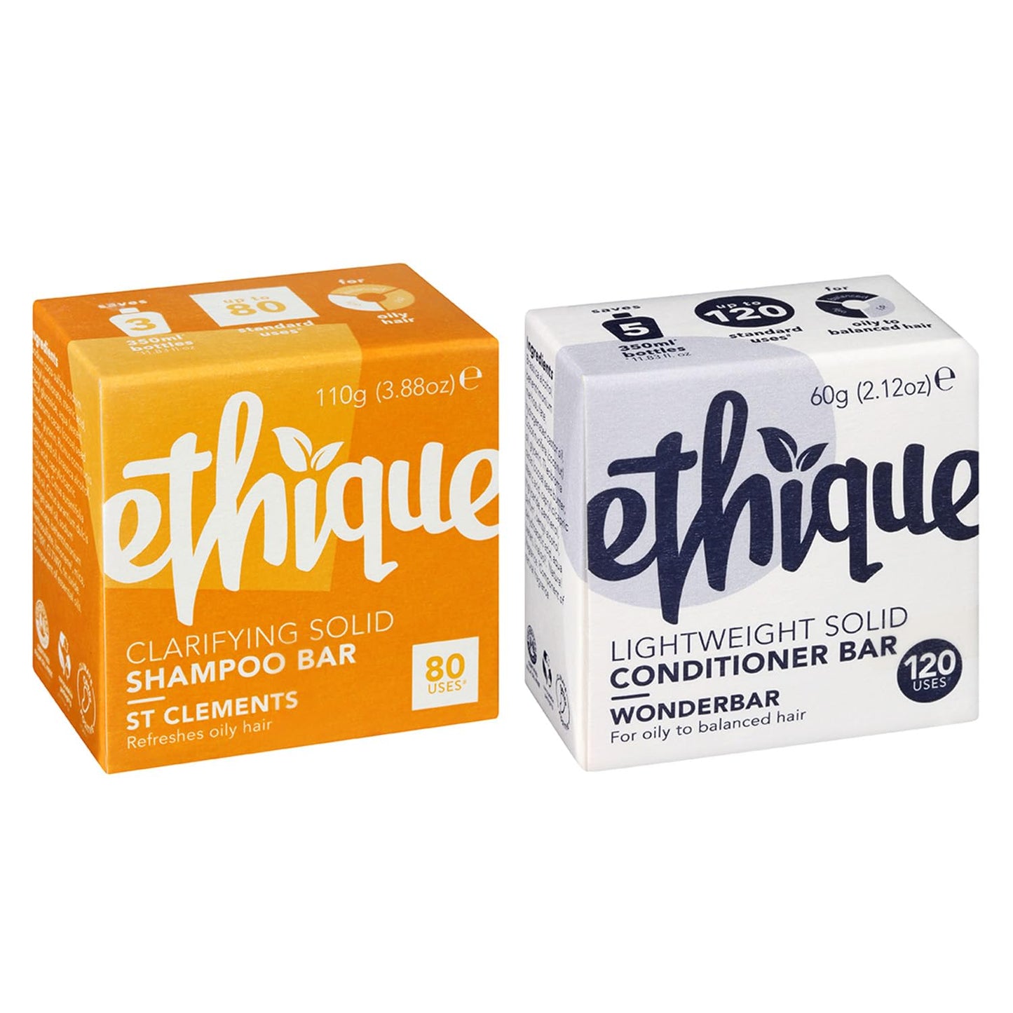 Ethique: Vegan Shampoo Bar - Curl Defining, Solid, Sulfate Free (80+ washes)