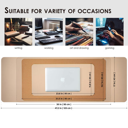 HOMIEAZICOZI: Dual - Sided Cork and Premium PU Leather Desk Mat - The Tribalist