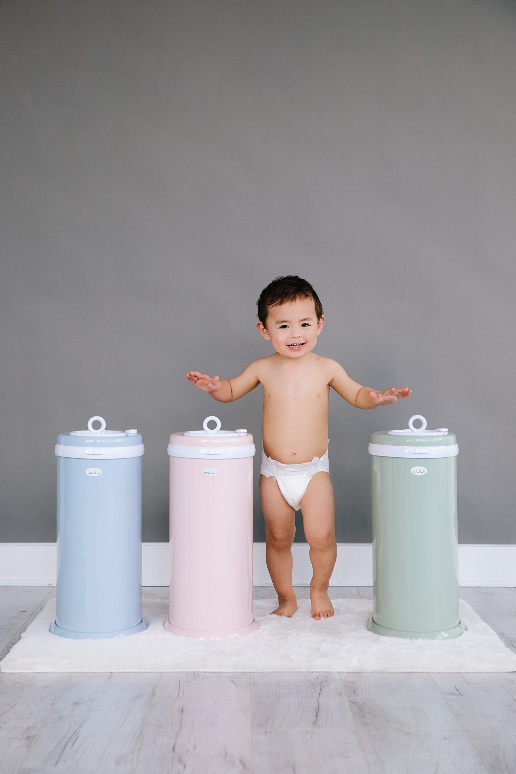 Ubbi Steel Diaper Pail, Odor Locking, No Special Bag Required, Award-Winning, Registry Must-Have, White - The Tribalist