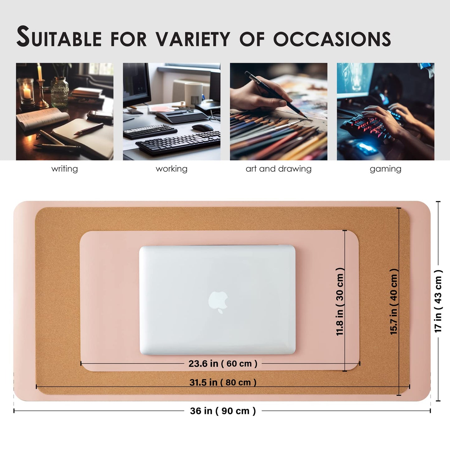 HOMIEAZICOZI: Dual - Sided Cork and Premium PU Leather Desk Mat - The Tribalist