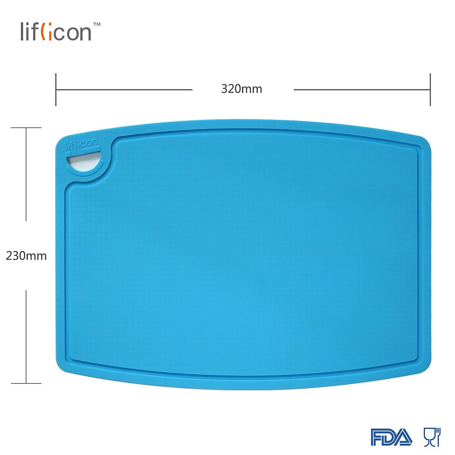 liflicon: 100% Food Grade Thick Silicone Cutting Board (12.6'' x 9.1'') - The Tribalist