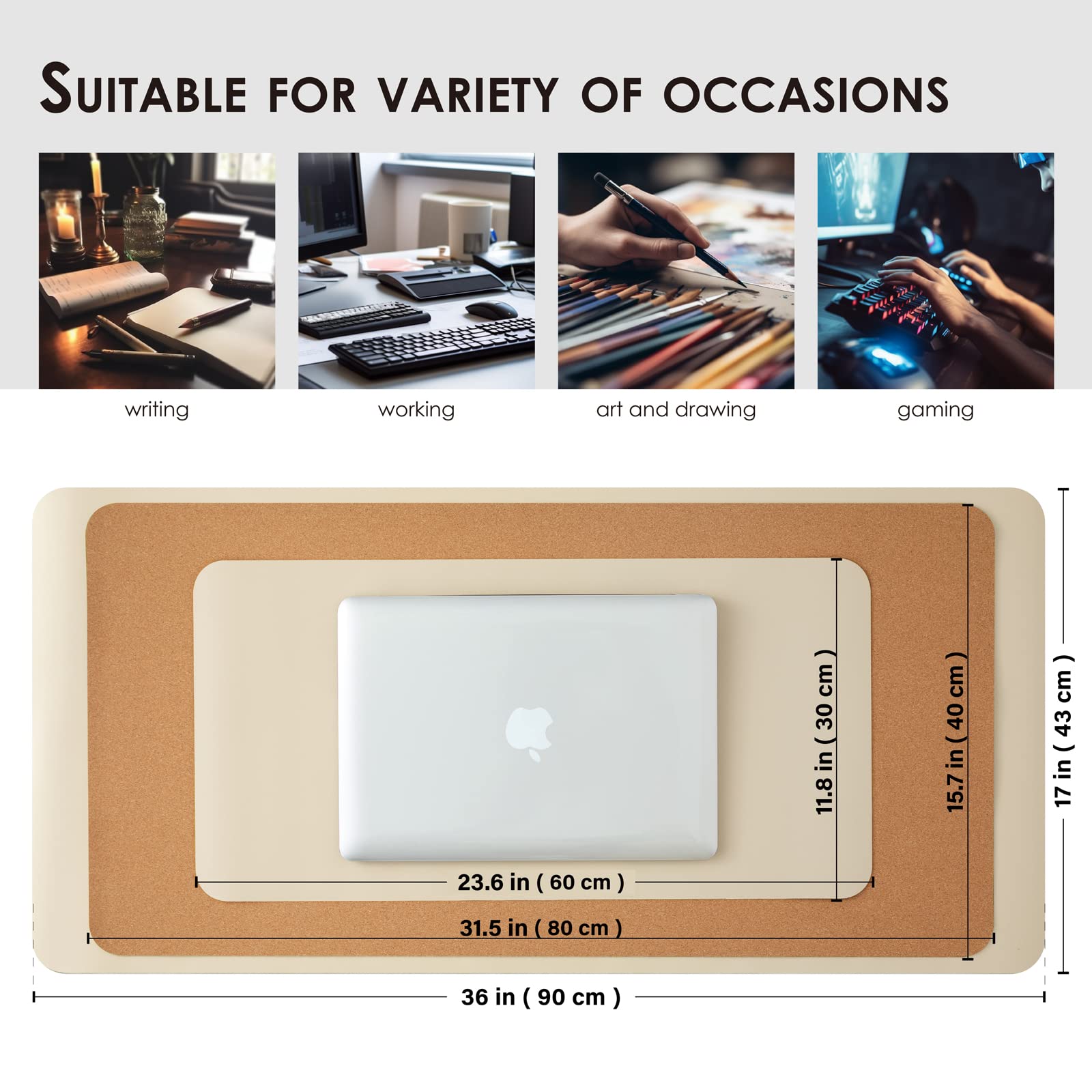 HOMIEAZICOZI: Dual - Sided Cork and Premium PU Leather Desk Mat - The Tribalist