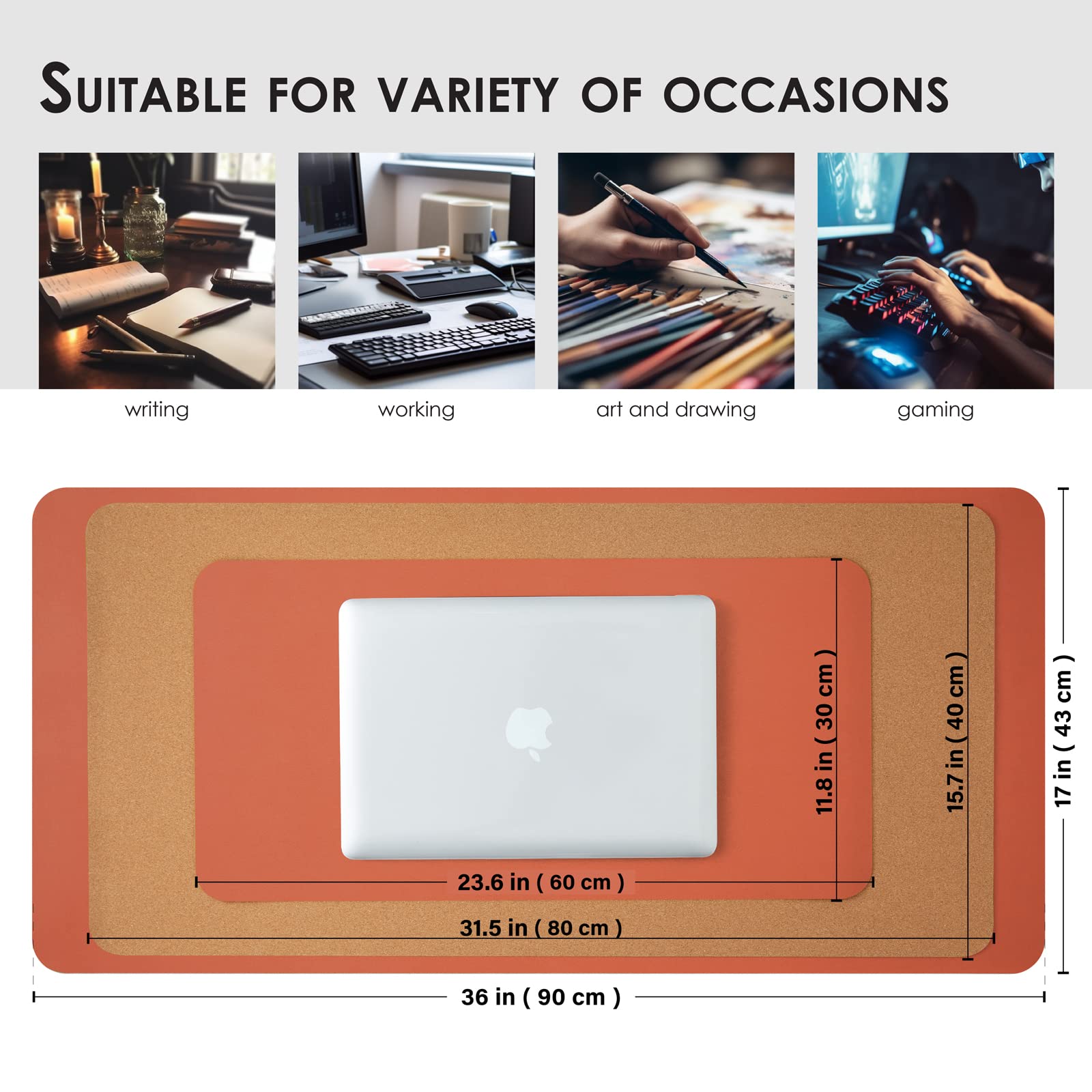 HOMIEAZICOZI: Dual - Sided Cork and Premium PU Leather Desk Mat - The Tribalist