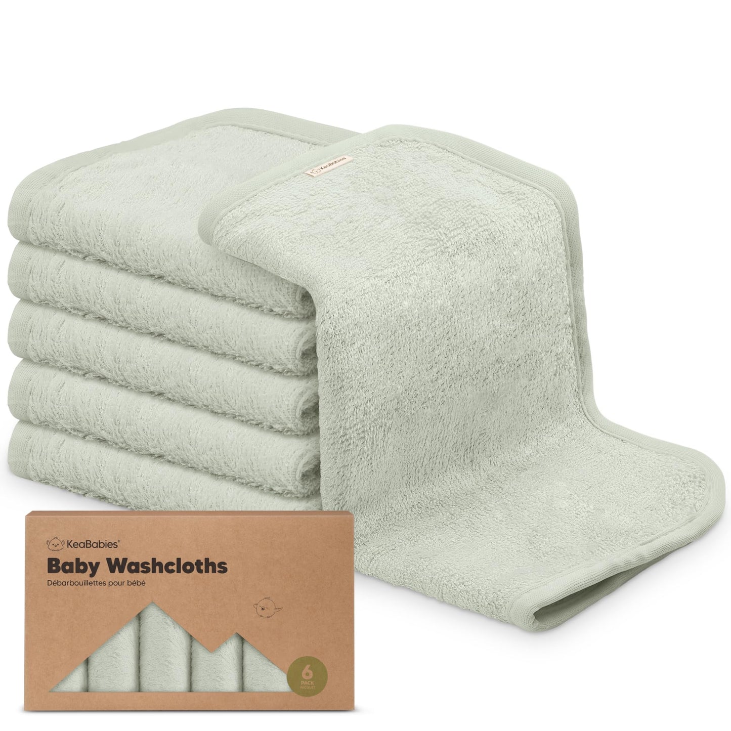 The Tribalist 6-Pack Baby Washcloths - Soft Viscose Derived from Bamboo Washcloth, Baby Wash Cloths for Newborn, Kids