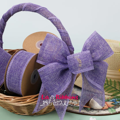 LaRibbons: 12-Yard Extended Burlap Ribbon Roll – Rustic Wired-Edge Ribbon for Crafts & Decorations