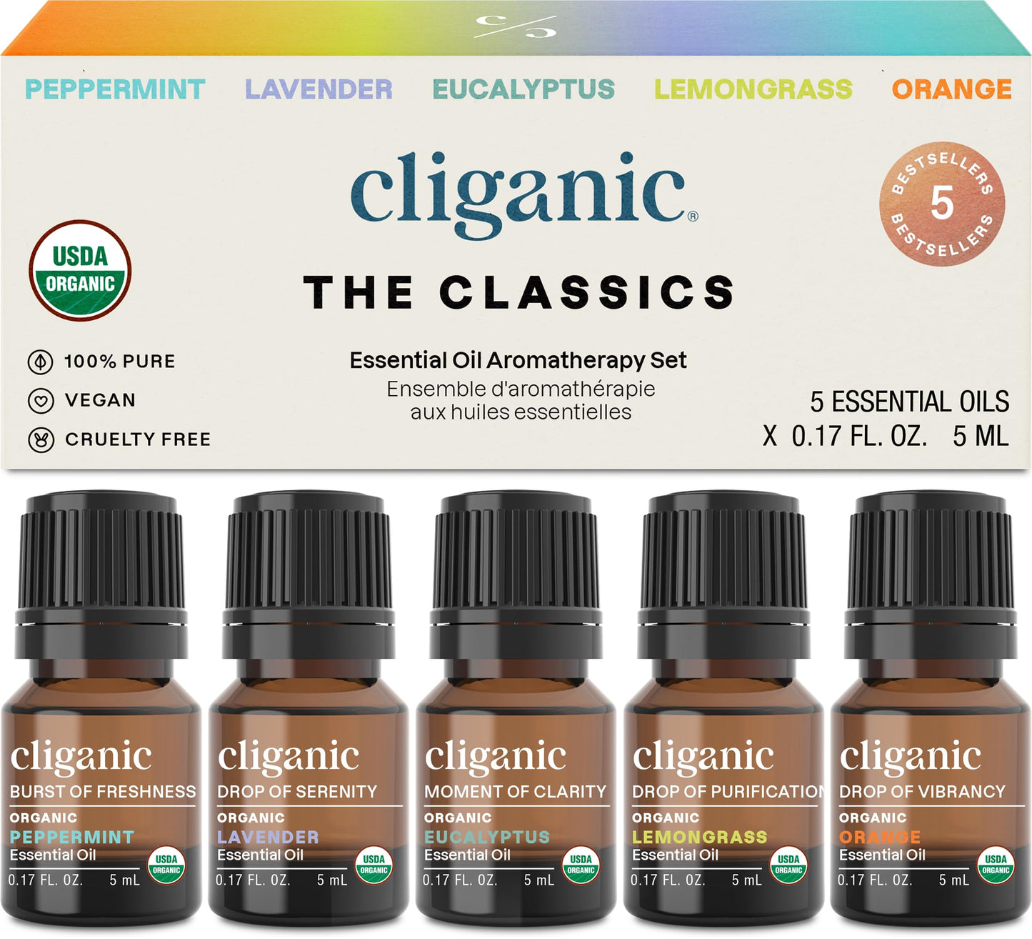 Cliganic: 100% Pure Eucalyptus Essential Oil - USDA Certified Organic, Non-GMO Verified