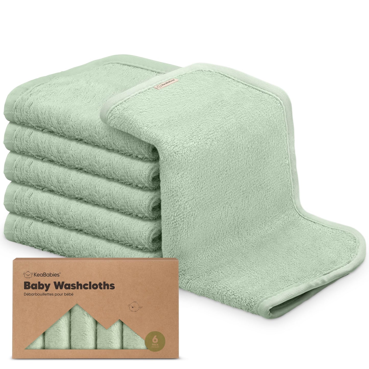 The Tribalist 6-Pack Baby Washcloths - Soft Viscose Derived from Bamboo Washcloth, Baby Wash Cloths for Newborn, Kids