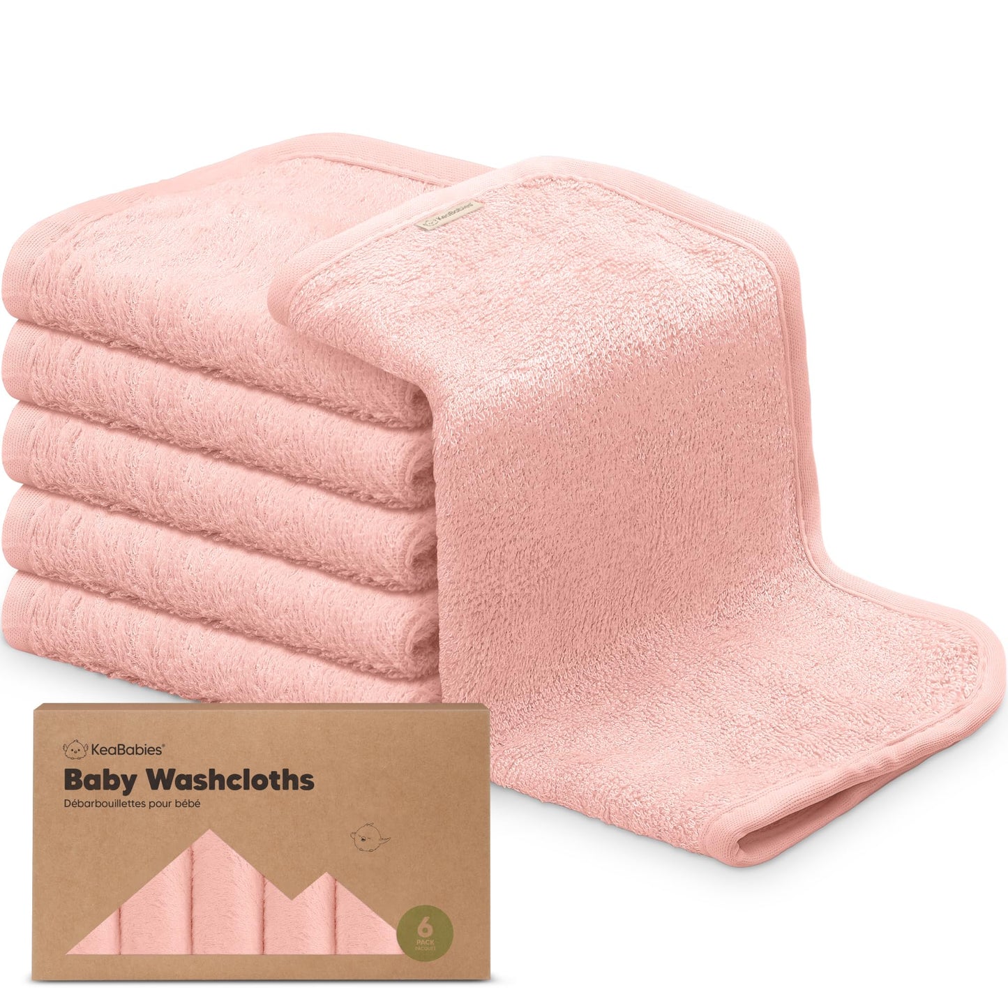 The Tribalist 6-Pack Baby Washcloths - Soft Viscose Derived from Bamboo Washcloth, Baby Wash Cloths for Newborn, Kids