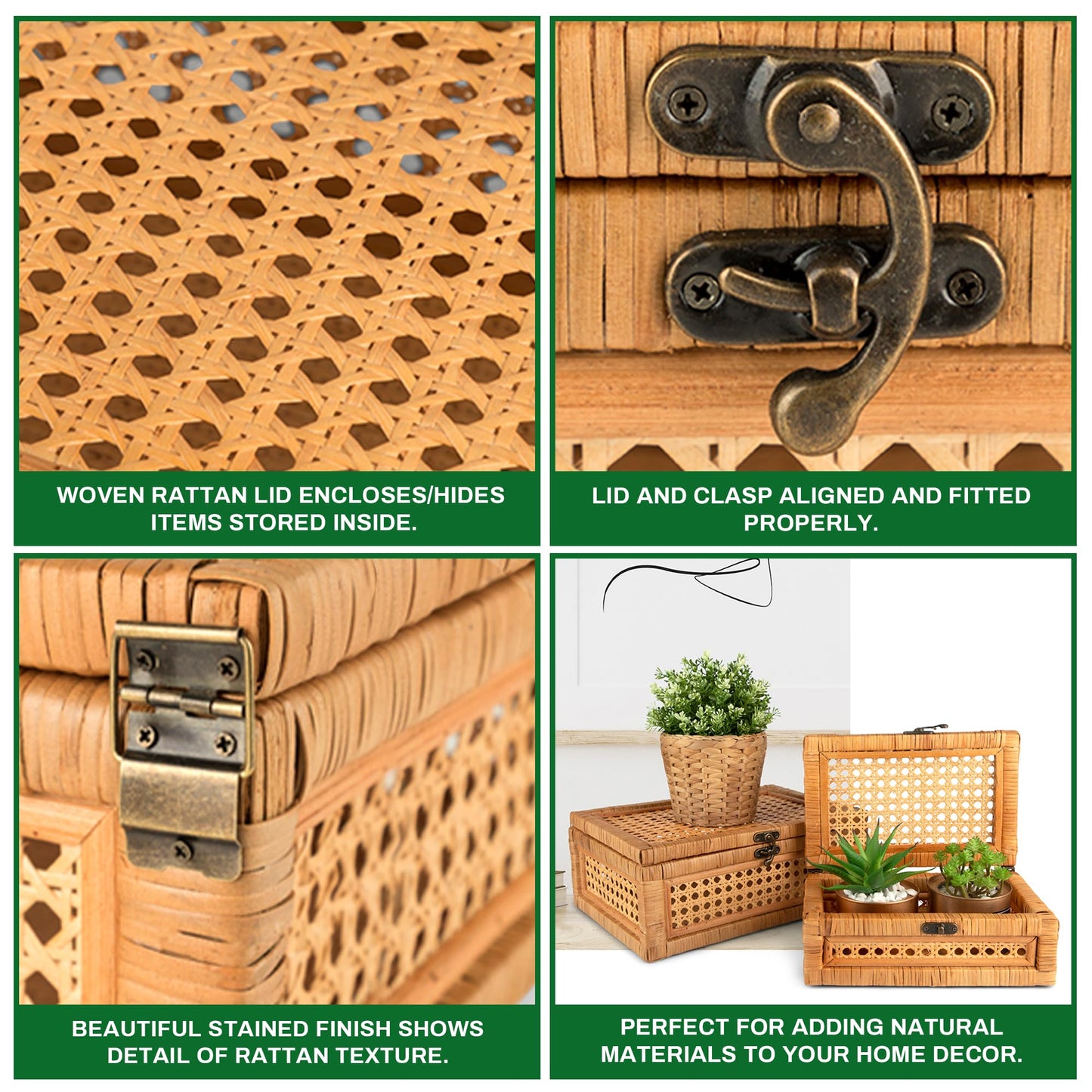 Casallura: Rattan Bathroom Storage Basket Organizer (Set of 2)