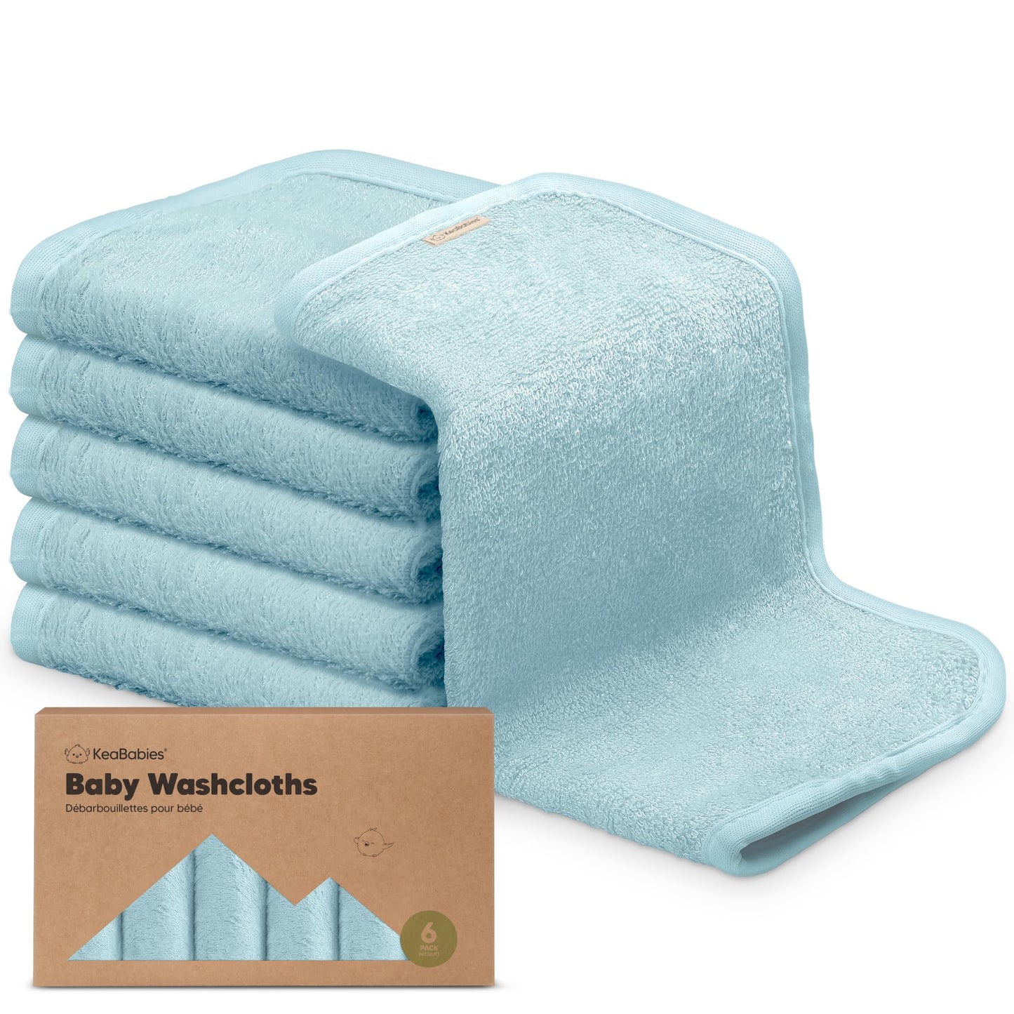 The Tribalist 6-Pack Baby Washcloths - Soft Viscose Derived from Bamboo Washcloth, Baby Wash Cloths for Newborn, Kids