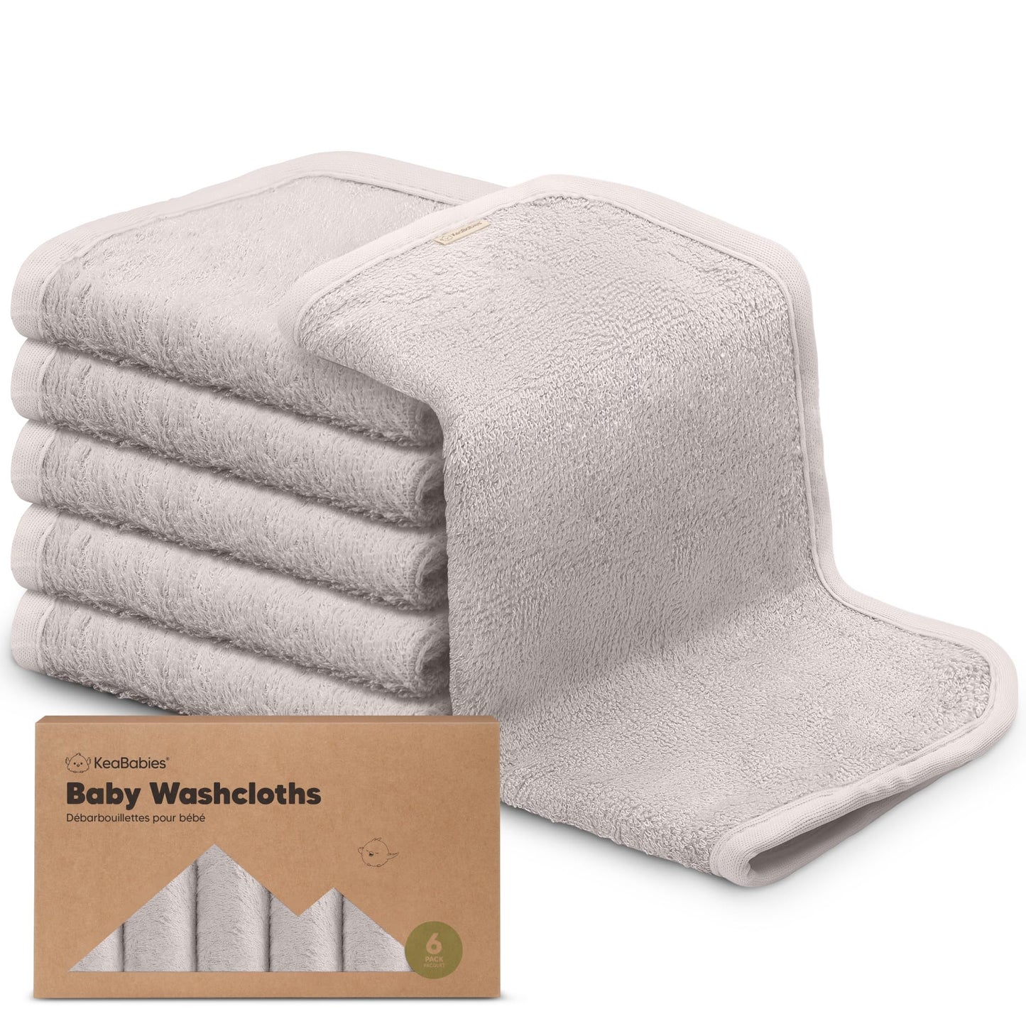 The Tribalist 6-Pack Baby Washcloths - Soft Viscose Derived from Bamboo Washcloth, Baby Wash Cloths for Newborn, Kids