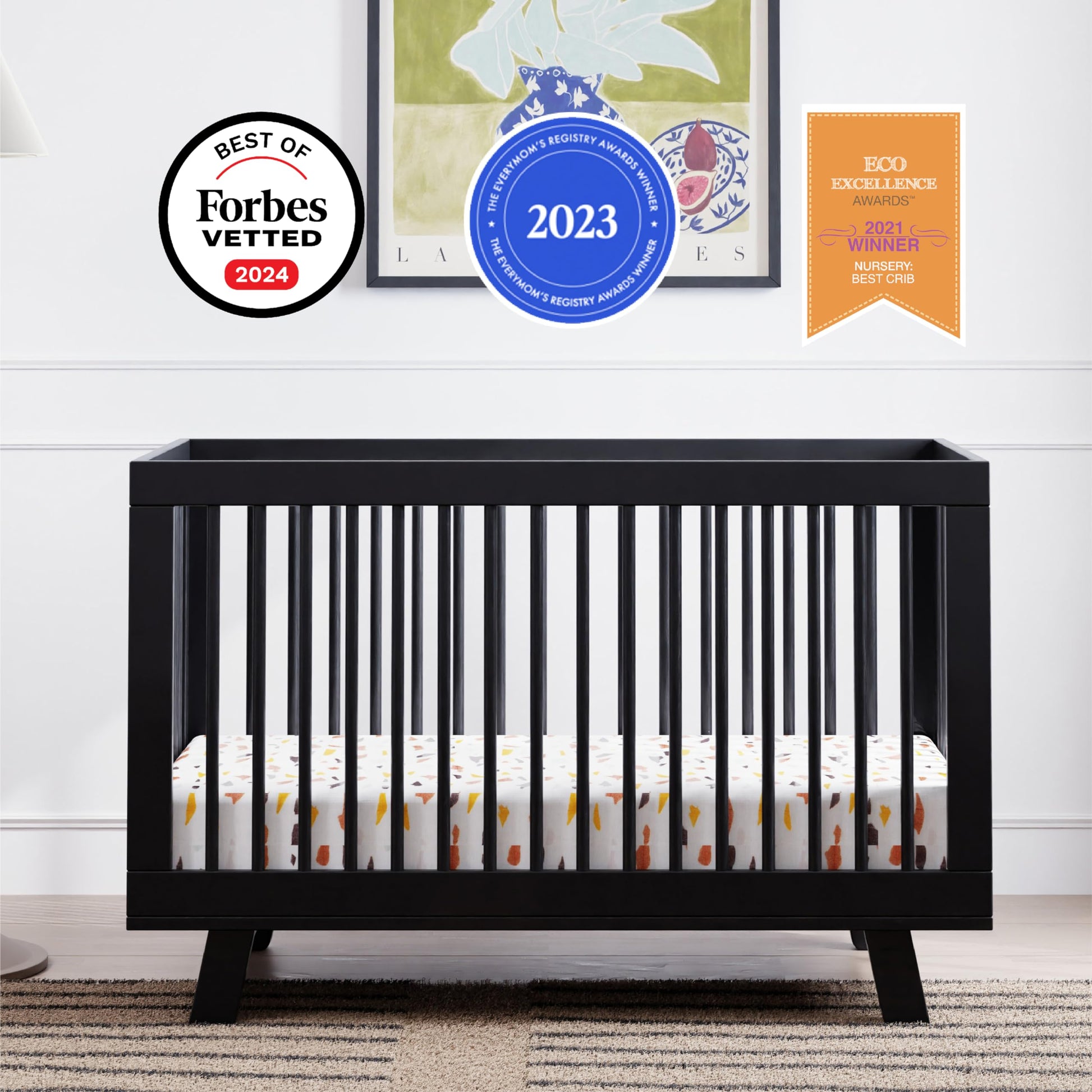 Babyletto: Hudson 3 - in - 1 Convertible Crib with Toddler Bed Conversion Kit | GREENGUARD GOLD Certified - The Tribalist