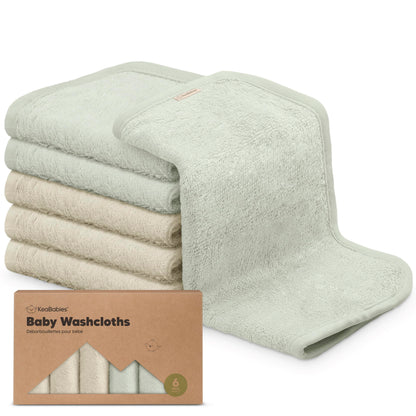 The Tribalist 6-Pack Baby Washcloths - Soft Viscose Derived from Bamboo Washcloth, Baby Wash Cloths for Newborn, Kids