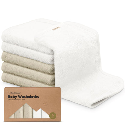 The Tribalist 6-Pack Baby Washcloths - Soft Viscose Derived from Bamboo Washcloth, Baby Wash Cloths for Newborn, Kids