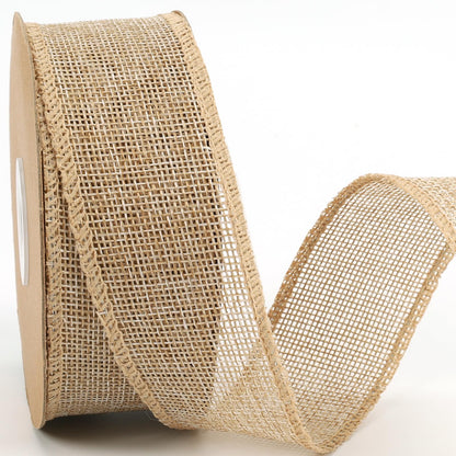 LaRibbons: 12-Yard Extended Burlap Ribbon Roll – Rustic Wired-Edge Ribbon for Crafts & Decorations