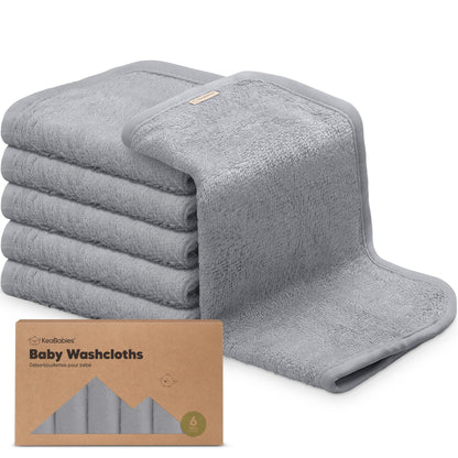 The Tribalist 6-Pack Baby Washcloths - Soft Viscose Derived from Bamboo Washcloth, Baby Wash Cloths for Newborn, Kids