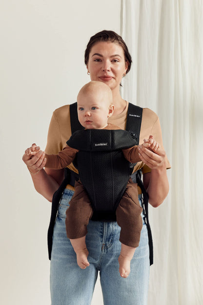 BabyBjörn Baby Carrier Mini, Cotton, Black - The Tribalist