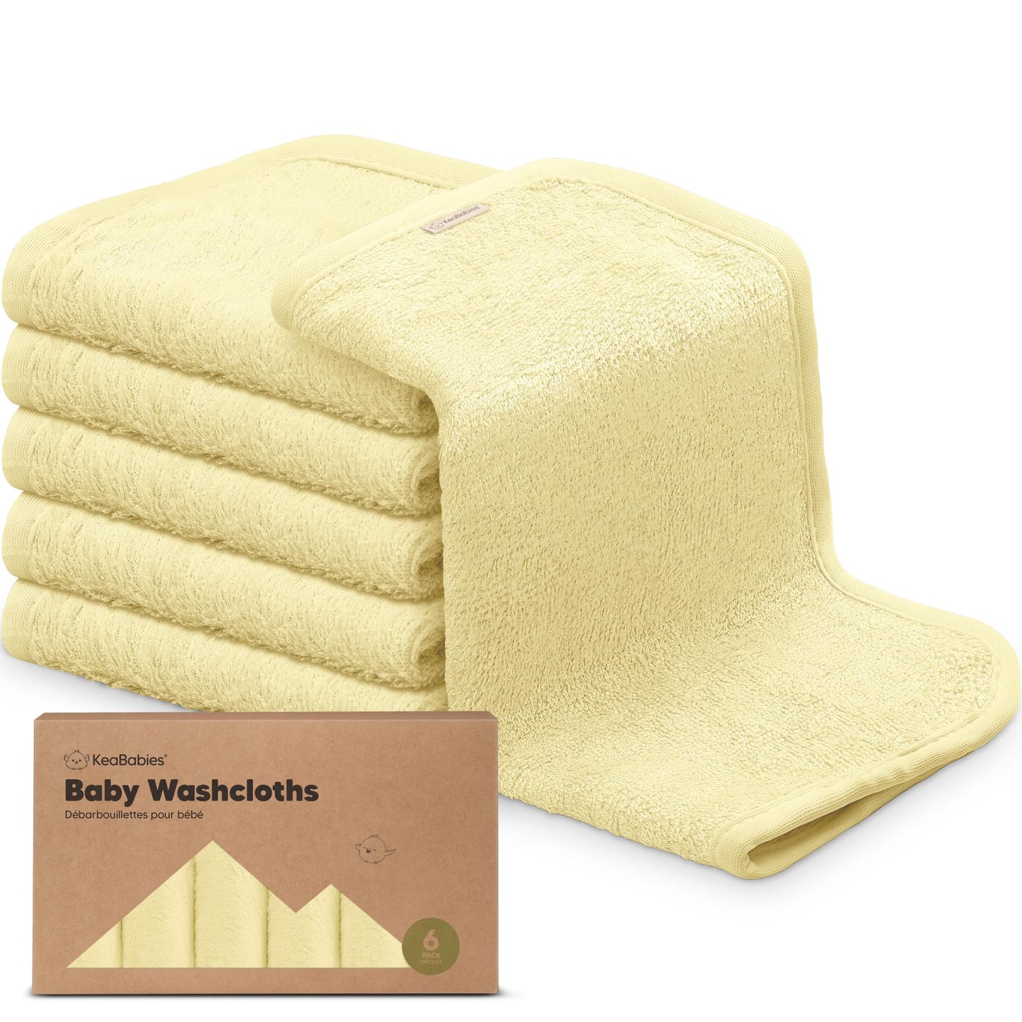 The Tribalist 6-Pack Baby Washcloths - Soft Viscose Derived from Bamboo Washcloth, Baby Wash Cloths for Newborn, Kids