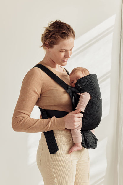 BabyBjörn Baby Carrier Mini, Cotton, Black - The Tribalist