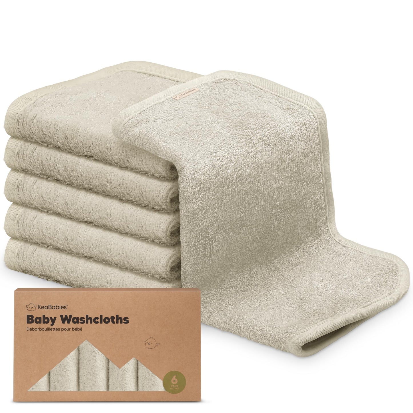 The Tribalist 6-Pack Baby Washcloths - Soft Viscose Derived from Bamboo Washcloth, Baby Wash Cloths for Newborn, Kids