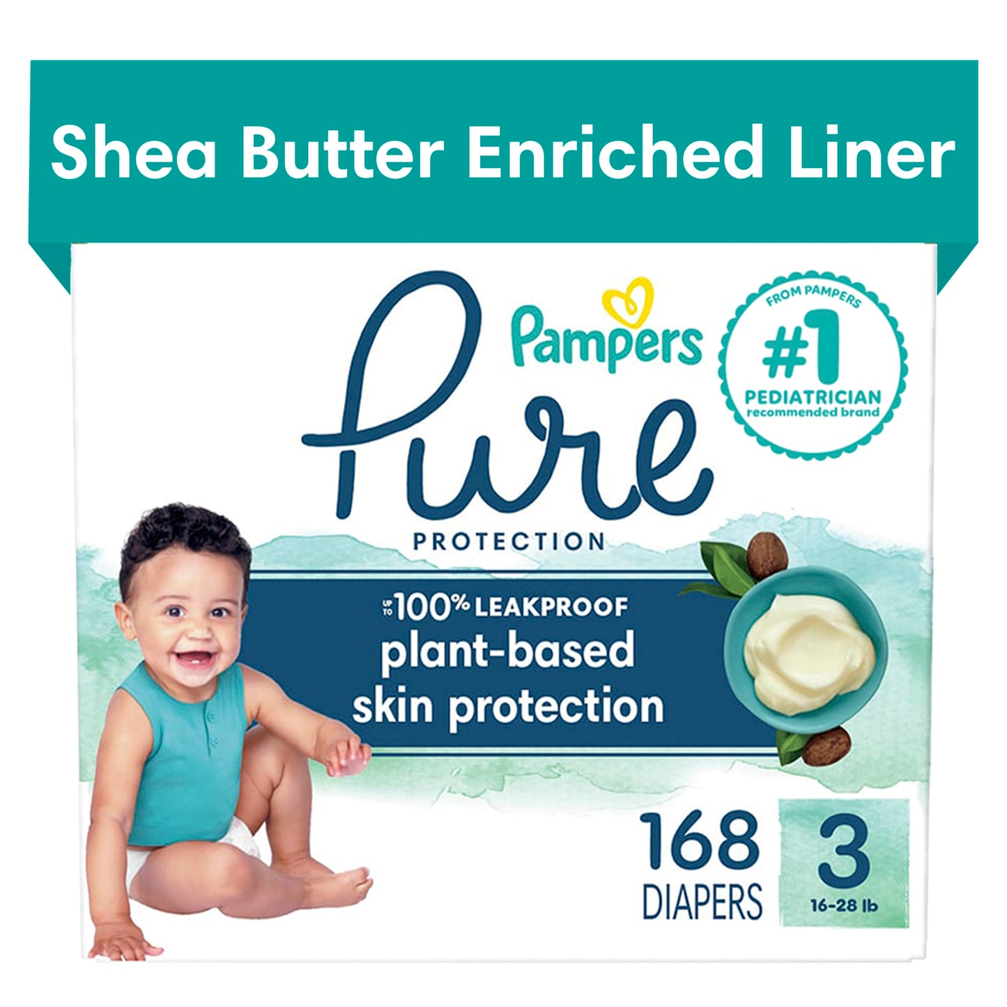 Pampers Pure Protection Diapers - Size 1, 198 Count, Hypoallergenic Premium Disposable Baby Diapers - The Tribalist