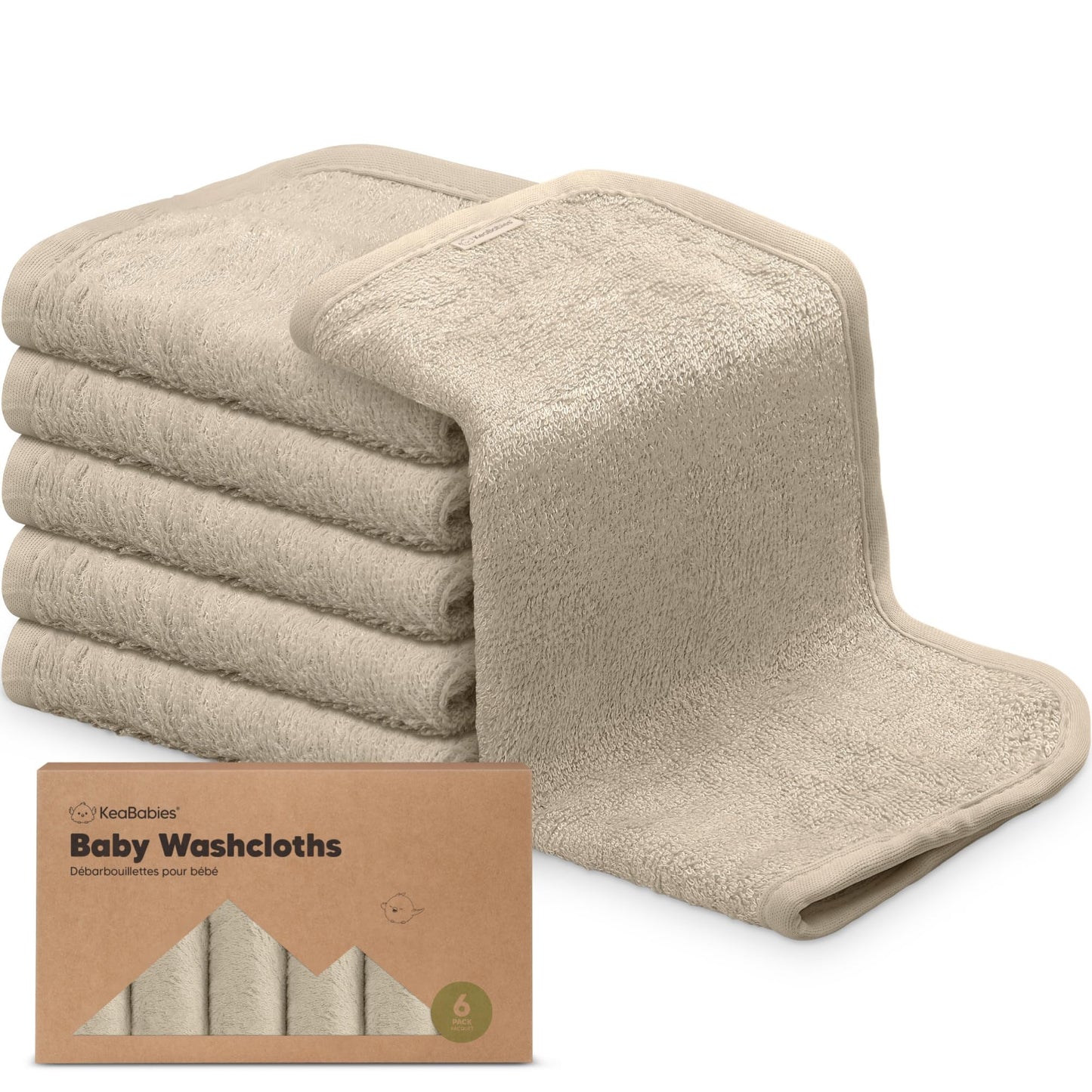 The Tribalist 6-Pack Baby Washcloths - Soft Viscose Derived from Bamboo Washcloth, Baby Wash Cloths for Newborn, Kids