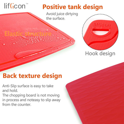 liflicon: 100% Food Grade Thick Silicone Cutting Board (12.6'' x 9.1'') - The Tribalist