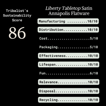 Liberty Tableton: Satin Annapolis Flatware (45 Piece set for 8)