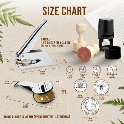 CUSMIZ: Personalized Custom Round Embosser Stamp - The Tribalist