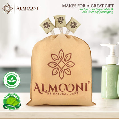 Aloomi: Egyptian Loofah Exfoliating Body Scrubber (3 Count 1 Pack)