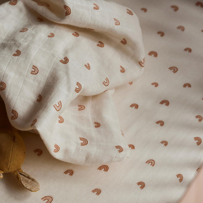 Denmark - 100% Organic Cotton Super Soft Muslin Fitted Baby Crib Sheets for Boys and Girls - The Tribalist