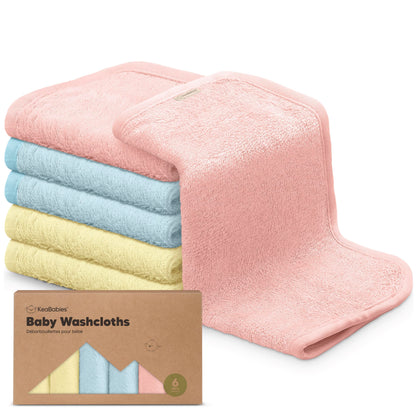 The Tribalist 6-Pack Baby Washcloths - Soft Viscose Derived from Bamboo Washcloth, Baby Wash Cloths for Newborn, Kids