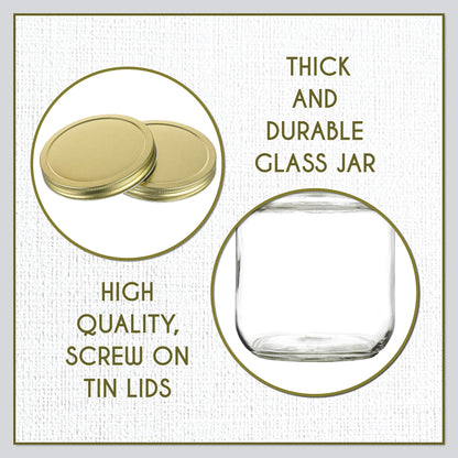 Kitchentoolz: Half Gallon Wide Mouth Glass Mason Jar (3 Quantities)