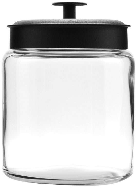 Anchor Hocking: Mini Montana Glass Jar with Black Metal Lid - The Tribalist