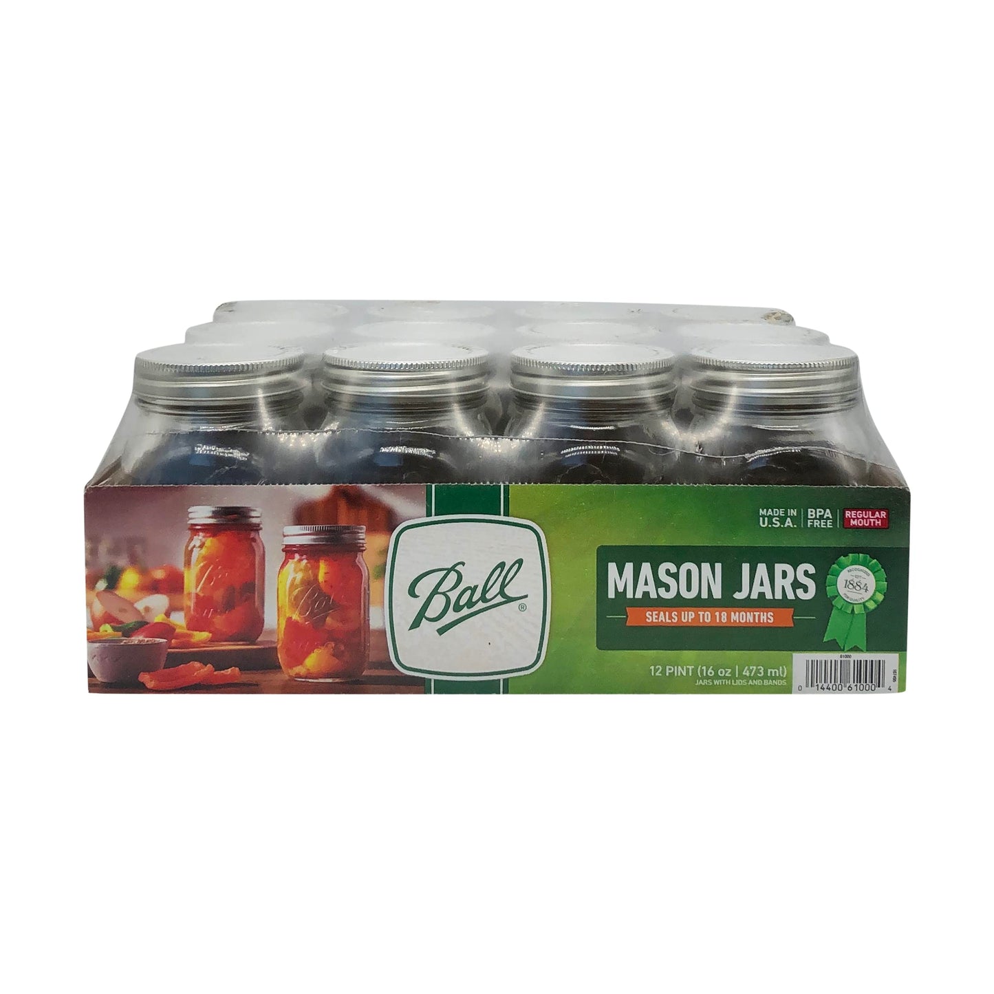 Ball: Regular Mouth Mason Jar With Lid - The Tribalist