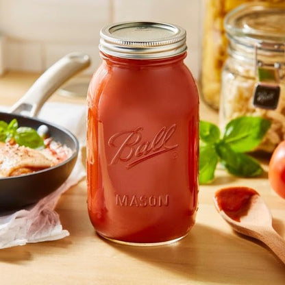 Ball: Regular Mouth Mason Jar With Lid - The Tribalist