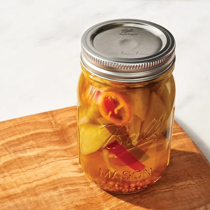 Ball: Regular Mouth Mason Jar With Lid - The Tribalist