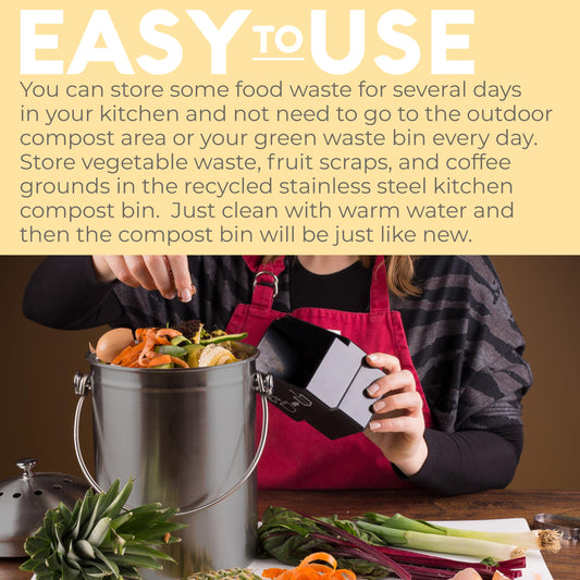 Eco-Friendly Countertop Compost Bin Kitchen