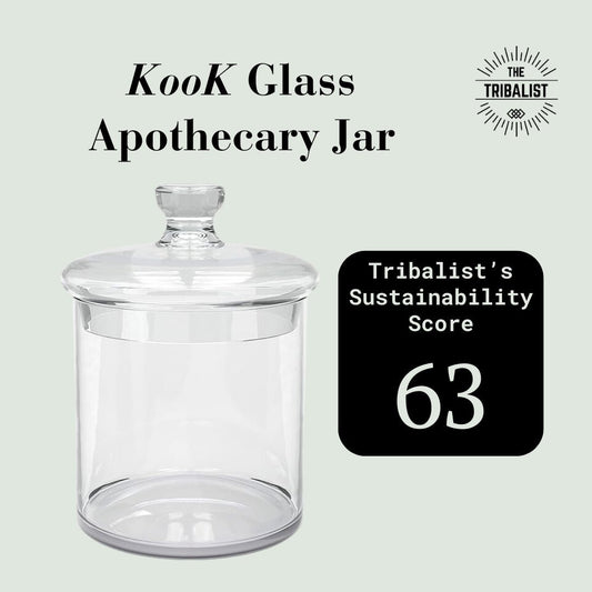 KooK: Glass Apothecary Jar Set Kitchen Storage Containers (36 Ounce, Set of 2) - The Tribalist