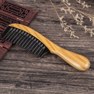 Eco-Friendly Handmade Black Buffalo Horn Comb