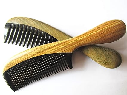 eco-friendly- Handmade Black Buffalo Horn Comb