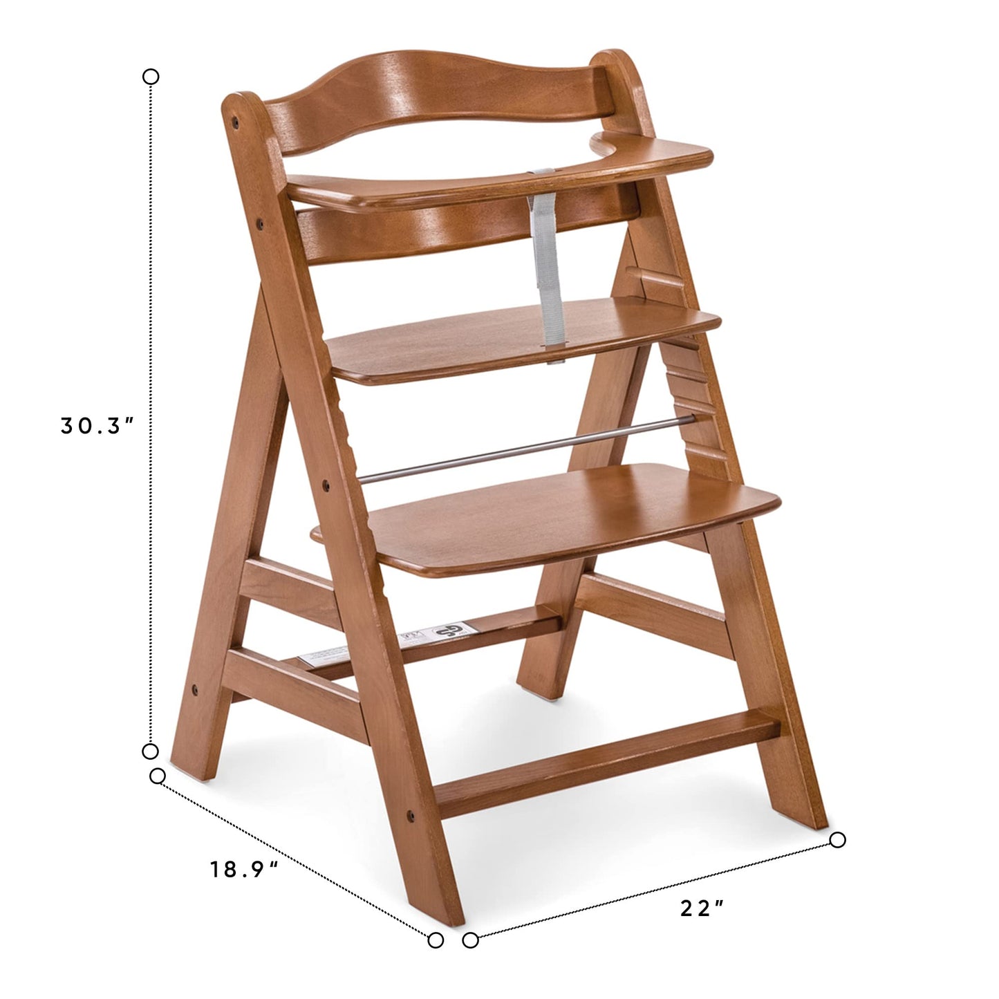 The Tribalist - Hauck Hauck: Alpha+ Grow Along Adjustable Wooden High Chair Seat with 5 Point Harness and Bumper Bar