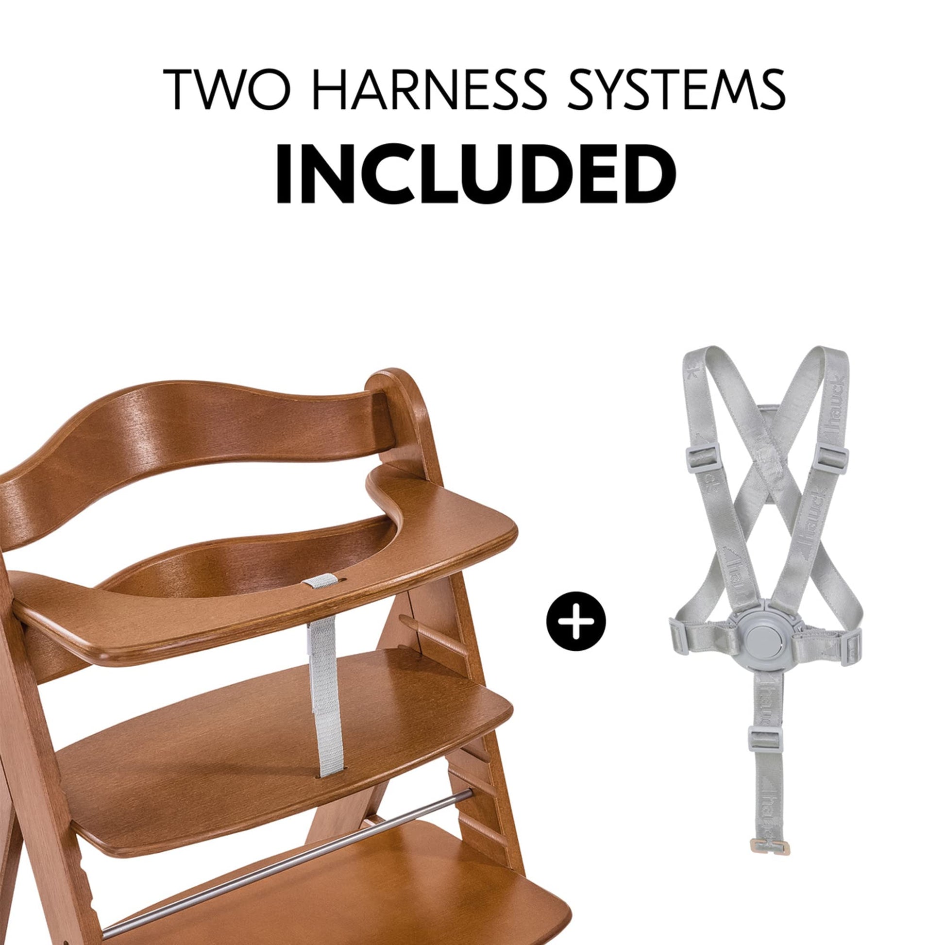 The Tribalist - Hauck Hauck: Alpha+ Grow Along Adjustable Wooden High Chair Seat with 5 Point Harness and Bumper Bar