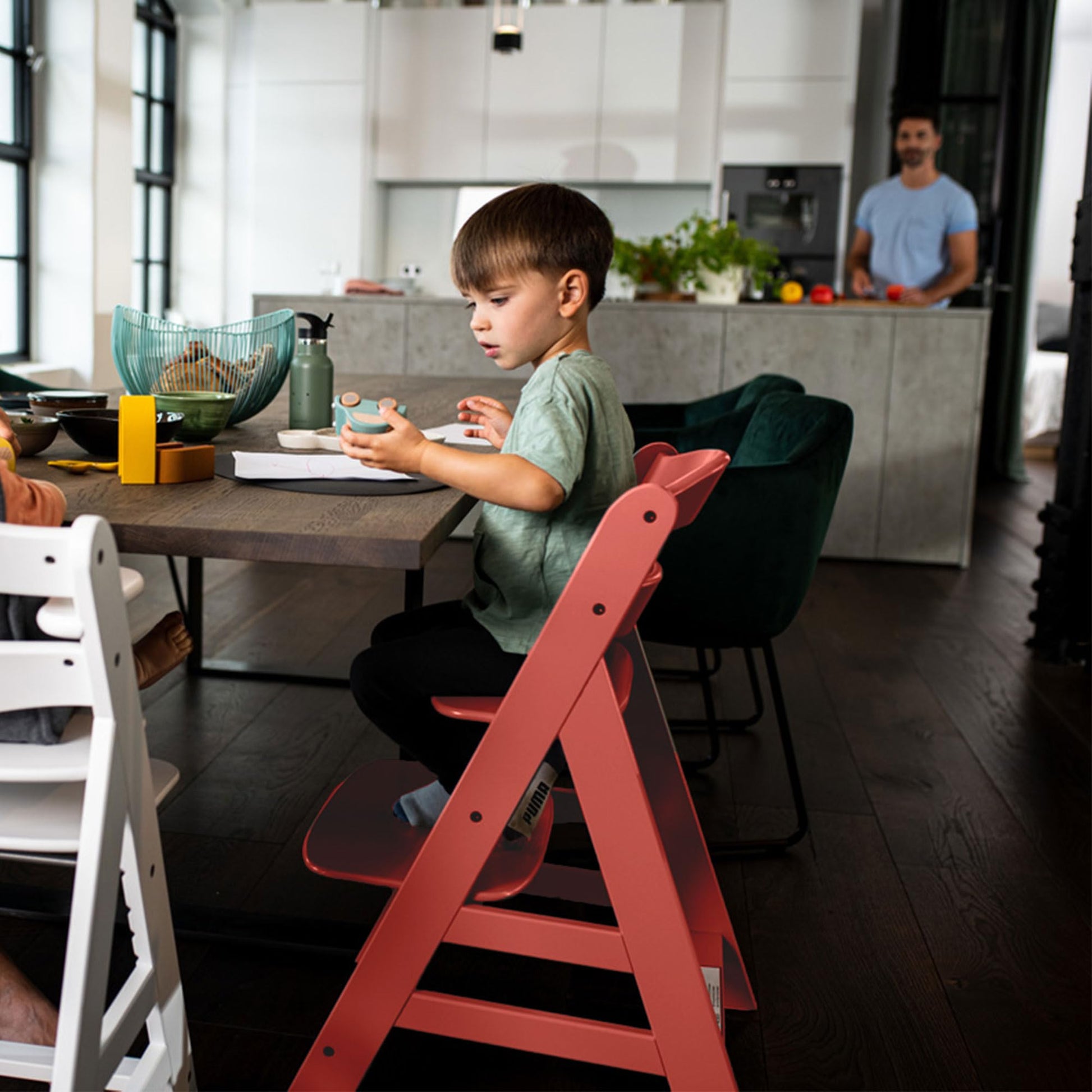 The Tribalist - Hauck Hauck: Alpha+ Grow Along Adjustable Wooden High Chair Seat with 5 Point Harness and Bumper Bar