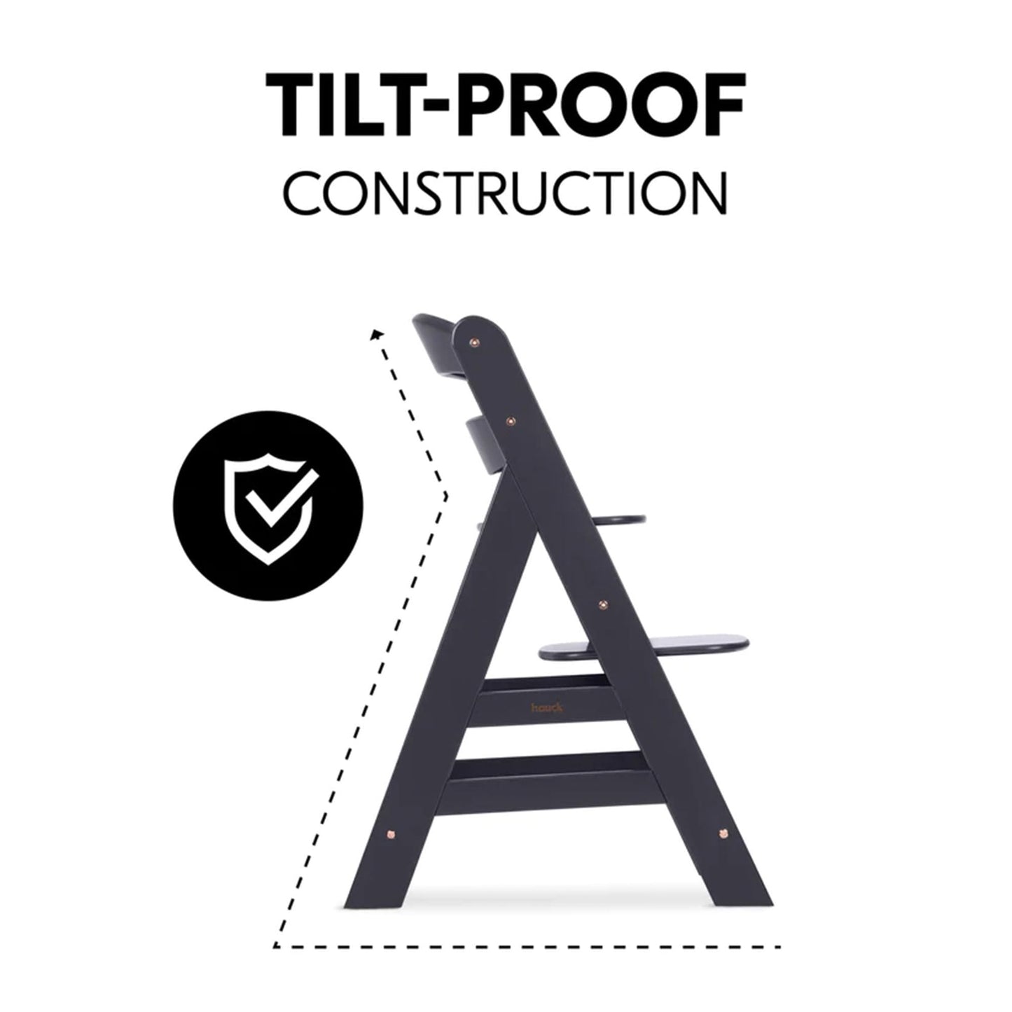 The Tribalist - Hauck Hauck: Alpha+ Grow Along Adjustable Wooden High Chair Seat with 5 Point Harness and Bumper Bar