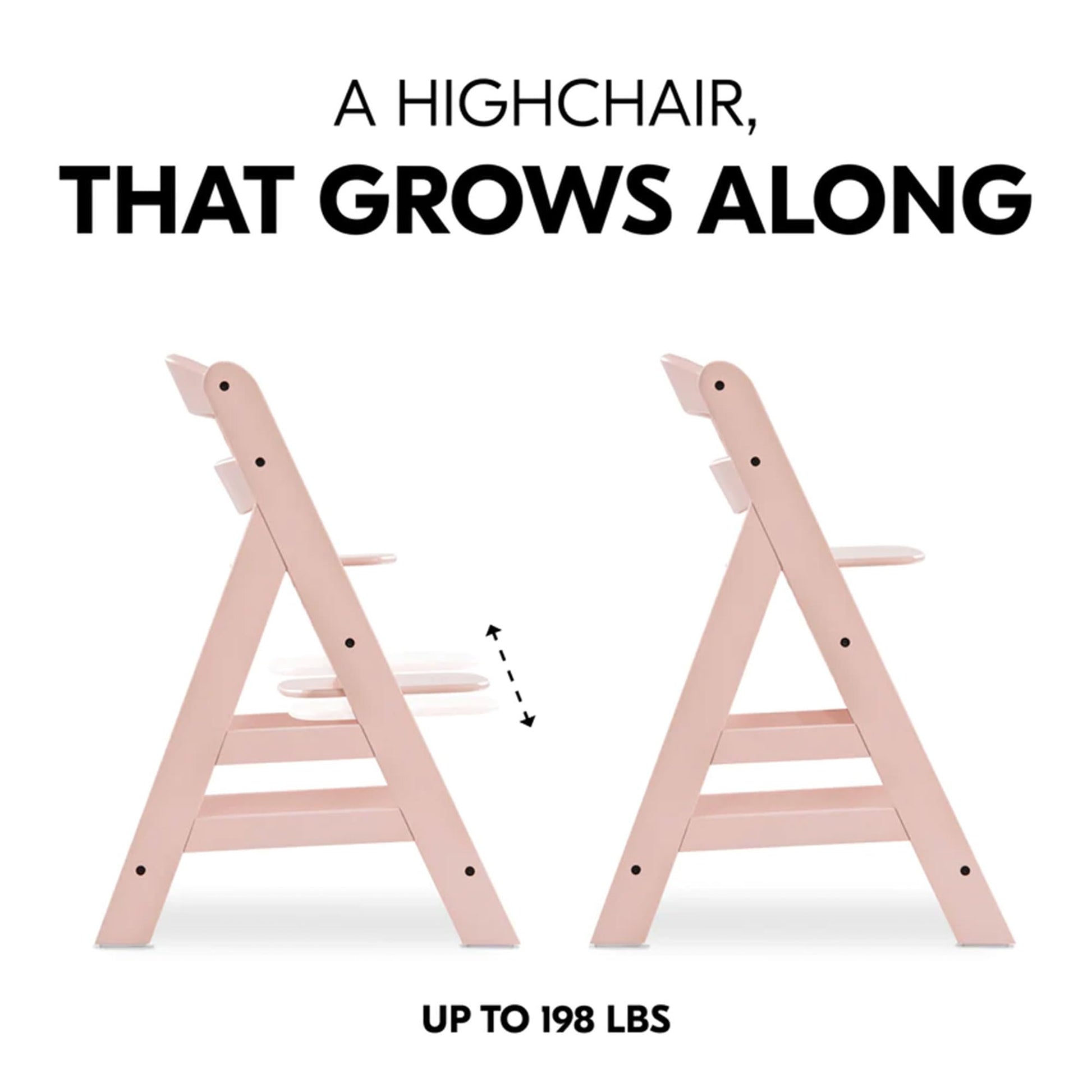 The Tribalist - Hauck Hauck: Alpha+ Grow Along Adjustable Wooden High Chair Seat with 5 Point Harness and Bumper Bar