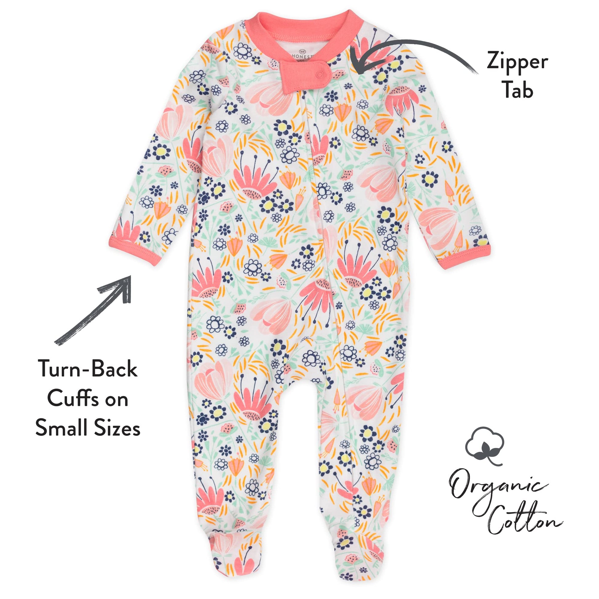 The Tribalist - HonestBaby: Sleep & Play Organic Cotton Jumpsuit with a Footed Pajamas