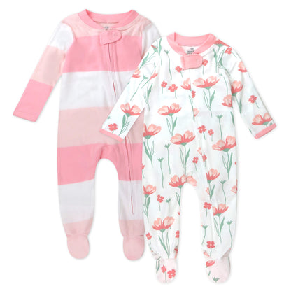 The Tribalist - HonestBaby: Sleep & Play Organic Cotton Jumpsuit with a Footed Pajamas