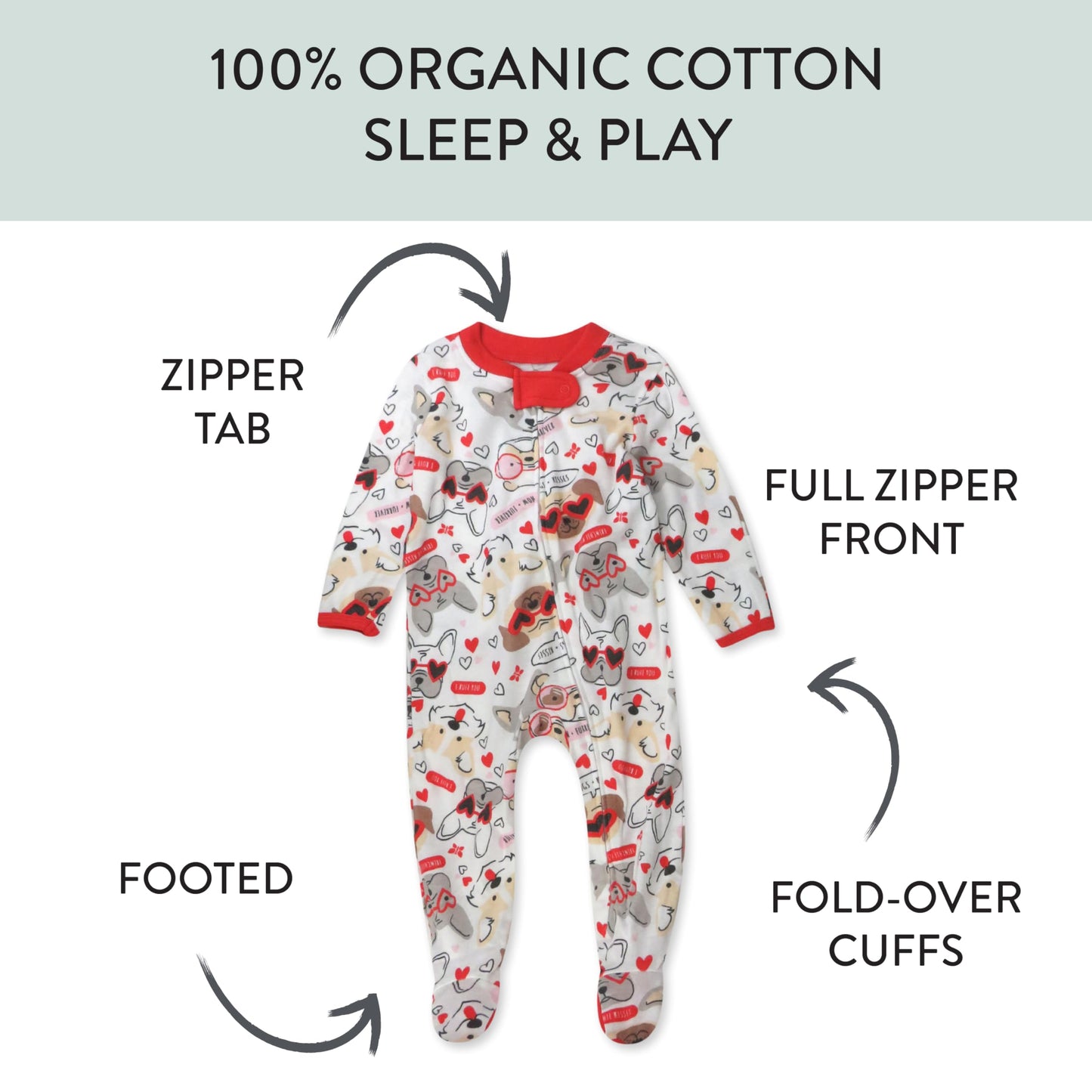 The Tribalist - HonestBaby: Sleep & Play Organic Cotton Jumpsuit with a Footed Pajamas